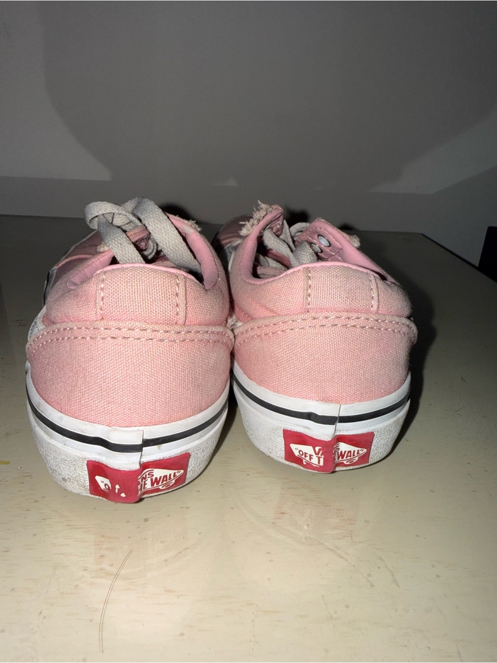 Vans Kids Pink Canvas Low-Top Sneakers with White Soles